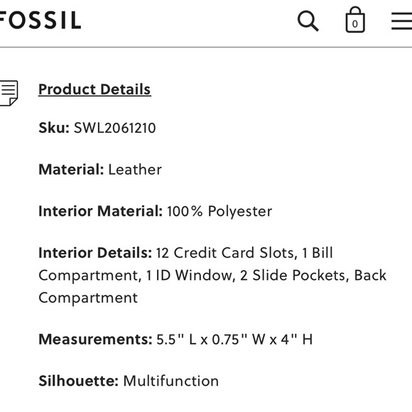 Brand new fossil wallet. - Picture 3 of 3